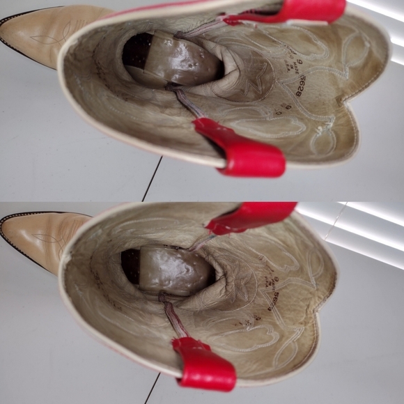 Ralph Lauren Selene Rare Vintage Leather Rodeo Cowgirl Western Heeled Boots Sz 9 - Picture 9 of 16